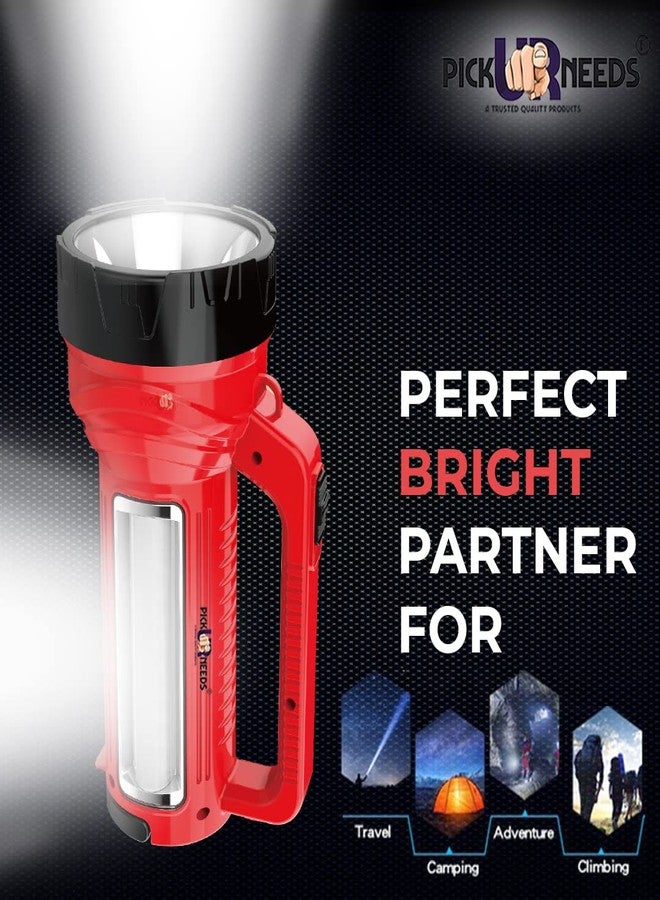 Pick Ur Needs Rechargeable Long Range Emergency Search Torch Light 100W with Side LED Tube - Image 4